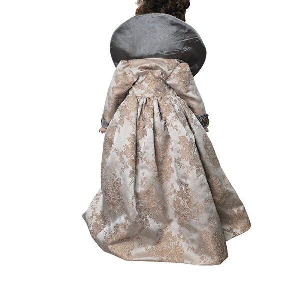 William Tung Porcelain Victorian Doll With Ornate Gown & Detailed Embroidery 32" - Picture 8 of 8